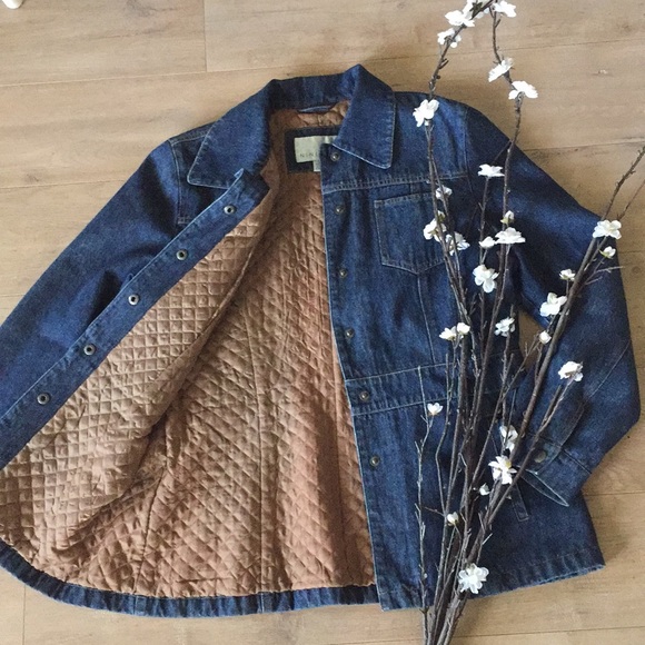 quilt lined denim jacket